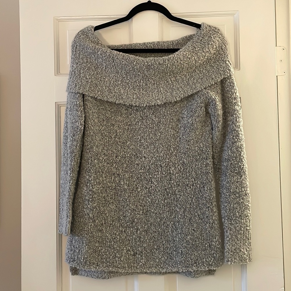 Off-the-Shoulder Winter Sweater